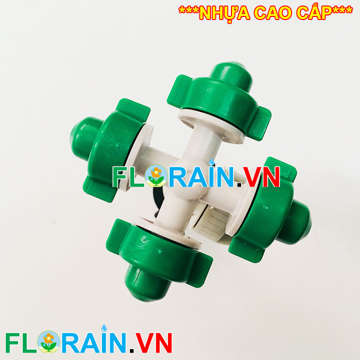 Vòi phun sương 4 tia ren 21mm Florain