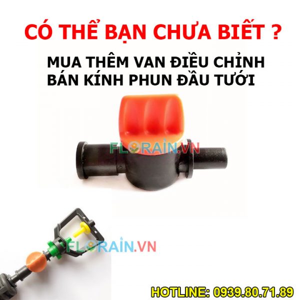 van điều chỉnh bán kính béc tưới cây