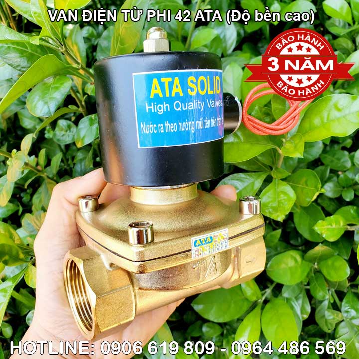 Van nước điện từ phi 42 dn35 ATA 220v 24vdc thường đóng