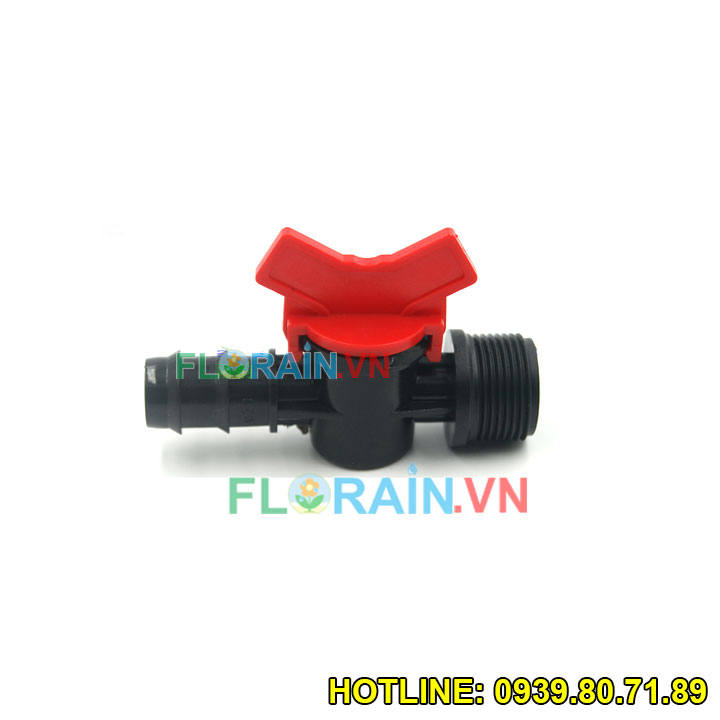 Van khóa ống 16mm 1 đầu ren ngoài 21mm FL-VK16R21 (nhập khẩu nhựa tốt)