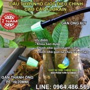 Đầu béc tưới nhỏ giọt điều chỉnh nhanh siêu chậm cả ngày lẫn đêm Florain NGSC-01